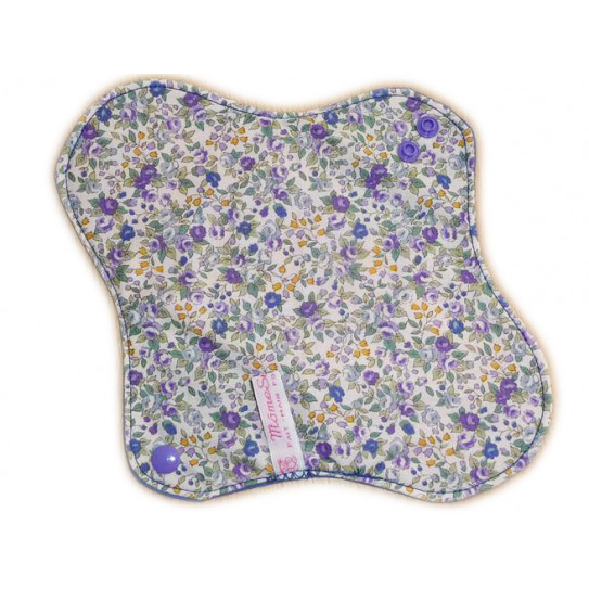 Serviette hygiénique lavable LIBERTY VIOLETTES (M)