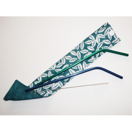 Etui de voyage pour paille lavable et réutilisable (goupillon inclus) GREEN Etui de voyage pour paille lavable et réutilisable (goupillon inclus) GREEN