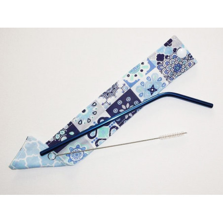 Travel case for washable and reusable straw (brush included) MARRAKECH Travel case for washable and reusable straw (brush included) MARRAKECH