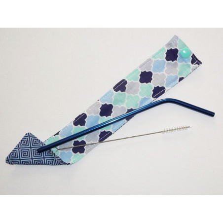 Travel case for washable and reusable straw (brush included) MARRAKECH Travel case for washable and reusable straw (brush included) MARRAKECH