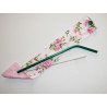 Estuche de viaje para pajita lavable y reutilizable (cepillo incluido) ROSAS