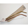 Travel case for washable and reusable straw (brush included) SMALL GRAINS
