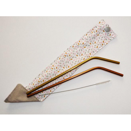 Etui de voyage pour paille lavable et réutilisable (goupillon inclus) PETITS GRAINS Etui de voyage pour paille lavable et réutilisable (goupillon inclus) PETITS GRAINS