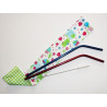 Etui de voyage pour paille lavable et réutilisable (goupillon inclus) CERISES