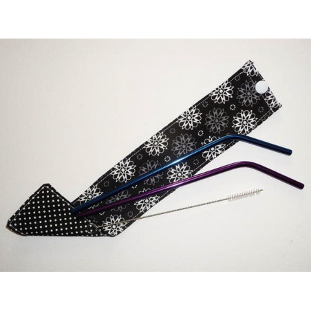 Travel case for washable and reusable straw (brush included) GRAPHIC Travel case for washable and reusable straw (brush included) GRAPHIC
