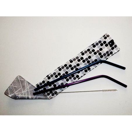 Travel case for washable and reusable straw (brush included) GRAPHIC Travel case for washable and reusable straw (brush included) GRAPHIC