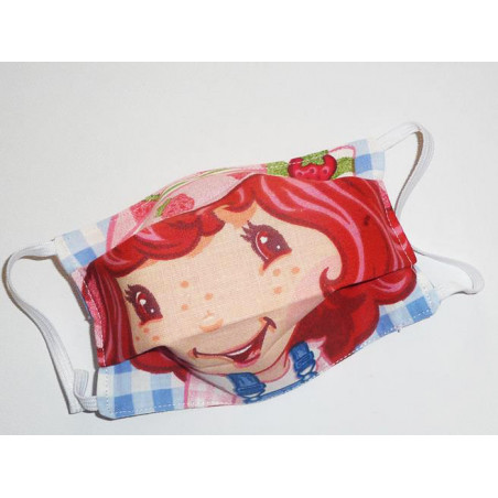 Maschera reversibile lavabile in tessuto per bambini CHARLOTTE DI FRAGOLA Maschera reversibile lavabile in tessuto per bambini CHARLOTTE DI FRAGOLA