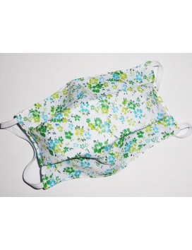 Maschera reversibile lavabile in tessuto VERDE LIBERTY