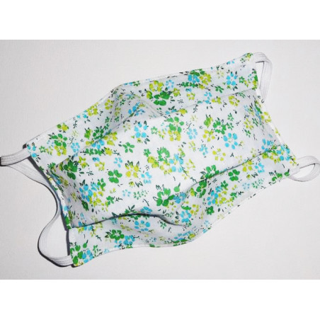 Maschera reversibile lavabile in tessuto VERDE LIBERTY Maschera reversibile lavabile in tessuto VERDE LIBERTY