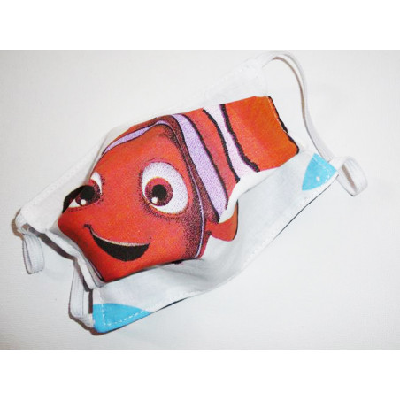 Maschera reversibile lavabile in tessuto per bambini IL MONDO DI NEMO Maschera reversibile lavabile in tessuto per bambini IL MONDO DI NEMO