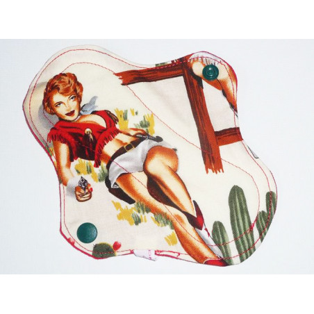 PIN-UP COW-GIRL waschbare Slipeinlage (17 cm) PIN-UP COW-GIRL waschbare Slipeinlage (17 cm)