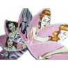 Tampone interlabiale lavabile PIN-UP ZOMBIE (confezione da 7) Taglia L