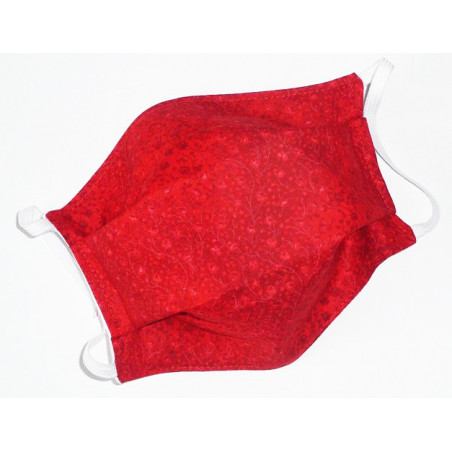 FLOWERED RUBIES reversible washable fabric mask FLOWERED RUBIES reversible washable fabric mask