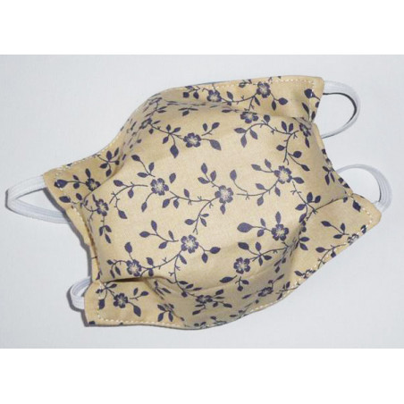Maschera reversibile lavabile in tessuto TOILE DE JOUY - BLU PISA Maschera reversibile lavabile in tessuto TOILE DE JOUY - BLU PISA