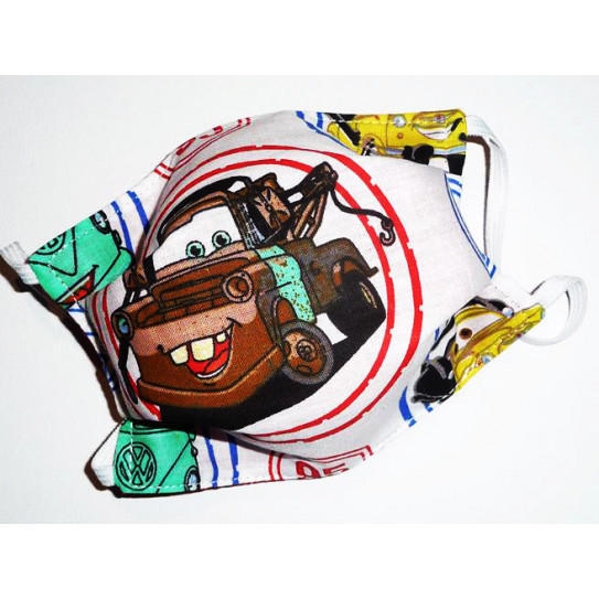 Maschera reversibile lavabile in tessuto per bambini CARL ATTREZZI (LIGHTNING FIRE)