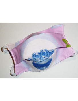 Lot 3 reversible waschbare Stoffmasken für Kinder CINDERELLA (PRINZESSINEN)