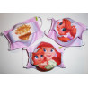 Lot 3 reversible waschbare Stoffmasken für Kinder ARIEL DIE KLEINE MEERJUNGFRAU (PRINZESSINEN)