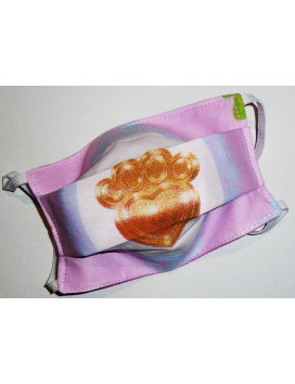 Lot 3 reversible waschbare Stoffmasken für Kinder ARIEL DIE KLEINE MEERJUNGFRAU (PRINZESSINEN)
