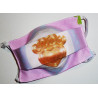 Lot 3 reversible waschbare Stoffmasken für Kinder ARIEL DIE KLEINE MEERJUNGFRAU (PRINZESSINEN)