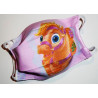 Lot 3 reversible waschbare Stoffmasken für Kinder RAIPONCE (PRINZESSINEN)