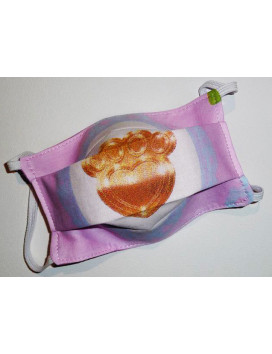 Lot 3 reversible waschbare Stoffmasken für Kinder RAIPONCE (PRINZESSINEN)