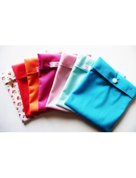 Bolsa congelador lavable y reutilizable rosado (MINI)