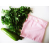 Borsa freezer lavabile e riutilizzabile rosa (MINI)