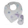 Ensemble bavoir bandana et chaussons SNOW