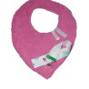 Ensemble bavoir bandana et attache-tétine PINK SNOW