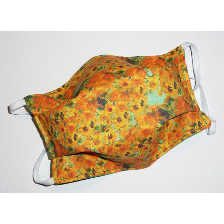 Máscara de tela lavable reversible CAMPOS DE GIRASOL DE VAN GOGH Máscara de tela lavable reversible CAMPOS DE GIRASOL DE VAN GOGH