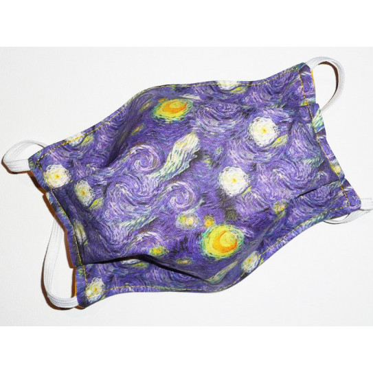 DIE STARRY NACHT VON VAN GOGH reversible waschbare Stoffmaske