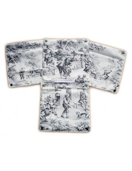 Handtuch waschbar TOILE DE JOUY (8 Blättern)