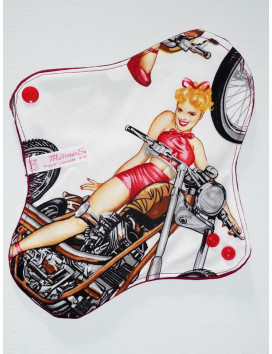 PIN-UP BIKER waschbare Damenbinde (M)