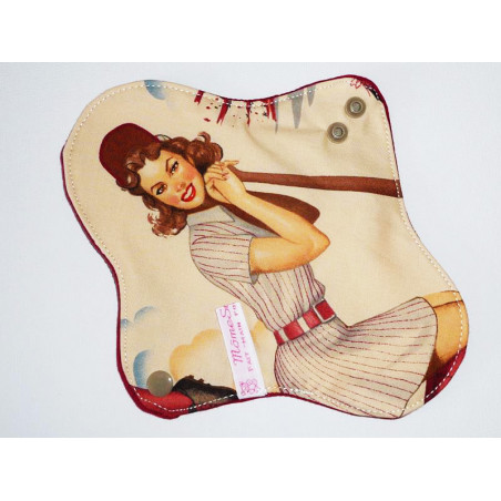 PIN-UP BASE-BALL waschbare Damenbinde (S)