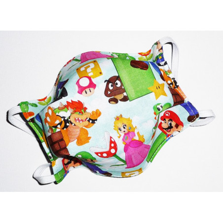 SUPER MARIO children's reversible washable fabric mask SUPER MARIO children's reversible washable fabric mask