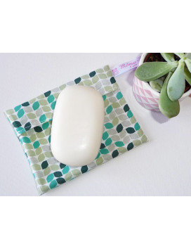 Washable and reusable waterproof pouch GREEN RETRO