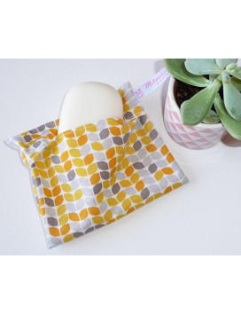Waschbarer und wiederverwendbarer wasserdichter Beutel ORANGE RETRO