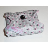 Serviette hygiénique lavable EVENTAILS ARGENT (M)