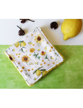 Large washable wipes (set of 5) YELLOW LIFE