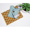 Pochette imperméable lavable et réutilisable ECAILLES CURRY