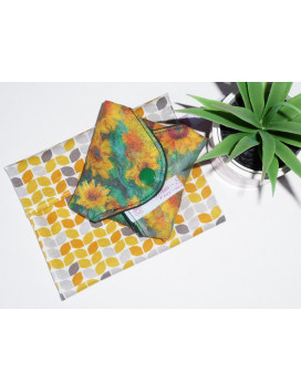 Washable and reusable waterproof pouch ORANGE RETRO