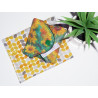 Waschbarer und wiederverwendbarer wasserdichter Beutel ORANGE RETRO