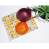 Waschbarer und wiederverwendbarer wasserdichter Beutel ORANGE RETRO