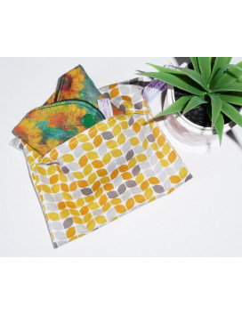 Washable and reusable waterproof pouch ORANGE RETRO