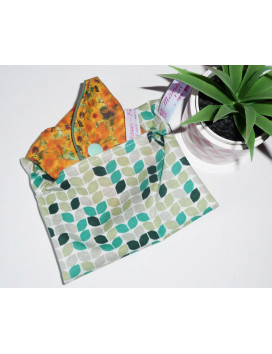 Waschbarer und wiederverwendbarer wasserdichter Beutel GREEN RETRO