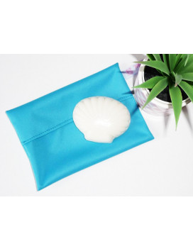 Washable and reusable waterproof pouch TURQUOISE