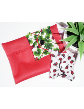 Washable and reusable waterproof pouch RED