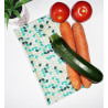 Washable and reusable freezer bag GREEN RETRO (HALF-LONG)