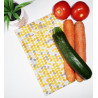 Washable and reusable freezer bag ORANGE RETRO (HALF-LONG)