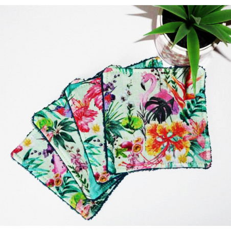 Large washable wipes (set of 4) TROPICAL JUNGLE Large washable wipes (set of 4) TROPICAL JUNGLE
